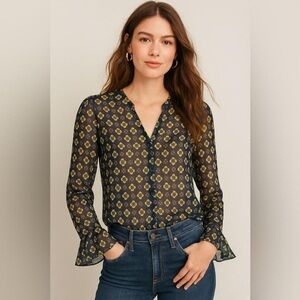 Cabi Mosaic Buttondown Blouse